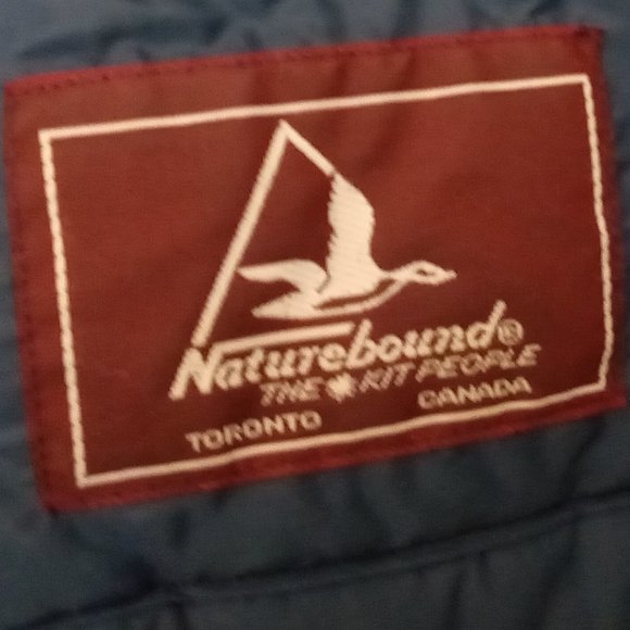 Naturebound puffer navy blue, lightweight extra thick warm Velcro clips & zipper - Picture 4 of 9